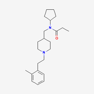 molecular formula C23H36N2O B6118765 N-cyclopentyl-N-[[1-[2-(2-methylphenyl)ethyl]piperidin-4-yl]methyl]propanamide 