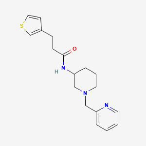 molecular formula C18H23N3OS B6118790 N-[1-(pyridin-2-ylmethyl)piperidin-3-yl]-3-thiophen-3-ylpropanamide 
