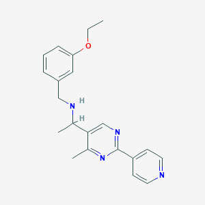 molecular formula C21H24N4O B6118974 N-[(3-ethoxyphenyl)methyl]-1-(4-methyl-2-pyridin-4-ylpyrimidin-5-yl)ethanamine 