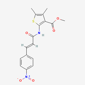 molecular formula C17H16N2O5S B6119080 METHYL 4,5-DIMETHYL-2-[(2E)-3-(4-NITROPHENYL)PROP-2-ENAMIDO]THIOPHENE-3-CARBOXYLATE 