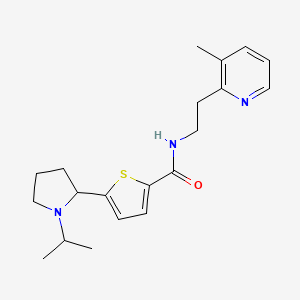 molecular formula C20H27N3OS B6119094 N-[2-(3-methylpyridin-2-yl)ethyl]-5-(1-propan-2-ylpyrrolidin-2-yl)thiophene-2-carboxamide 