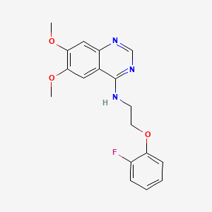 molecular formula C18H18FN3O3 B611915 N-[2-(2-fluorophenoxy)ethyl]-6,7-dimethoxyquinazolin-4-amine CAS No. 1223377-83-0