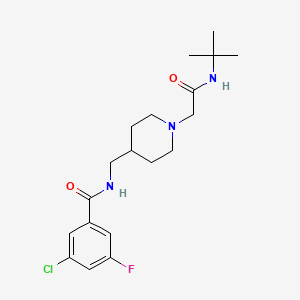 molecular formula C19H27ClFN3O2 B611919 N-((1-(2-(tert-Butylamino)-2-oxoethyl)piperidin-4-yl)methyl)-3-chloro-5-fluorobenzamide CAS No. 1199236-64-0