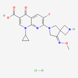 molecular formula C19H21ClFN5O4 B611920 Zabofloxacin (hydrochloride) CAS No. 623574-00-5