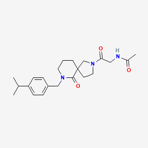 molecular formula C22H31N3O3 B6119205 N-[2-oxo-2-[6-oxo-7-[(4-propan-2-ylphenyl)methyl]-2,7-diazaspiro[4.5]decan-2-yl]ethyl]acetamide 