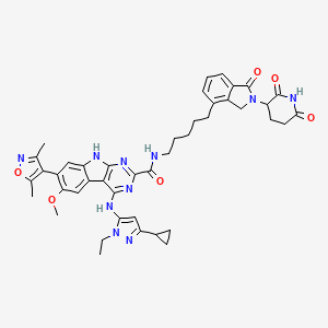 molecular formula C43H46N10O6 B611926 ZBC260 CAS No. 2093388-62-4