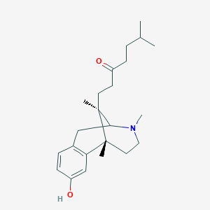 molecular formula C23H35NO2 B611932 1-[(1R,13R)-4-hydroxy-1,10,13-trimethyl-10-azatricyclo[7.3.1.02,7]trideca-2(7),3,5-trien-13-yl]-6-methylheptan-3-one CAS No. 68681-43-6