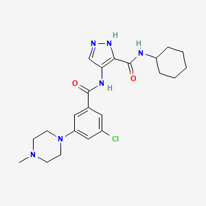 molecular formula C22H29ClN6O2 B611951 (rac)-ZK-304709 CAS No. 1010440-84-2