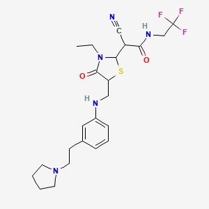 molecular formula C23H30F3N5O2S B611954 ZK-thiazolidinone 