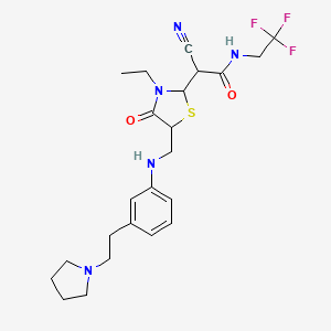 molecular formula C23H30F3N5O2S B611954 ZK-thiazolidinone CAS No. 891849-87-9