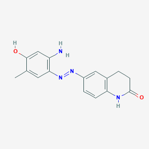 6-[(2-amino-4-hydroxy-5-methylphenyl)diazenyl]-3,4-dihydro-1H-quinolin-2-one
