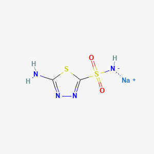molecular formula C2H3N4NaO2S2 B611961 2-Amino-1,3,4-thiadiazole-5-sulfonamide sodium salt CAS No. 72296-05-0