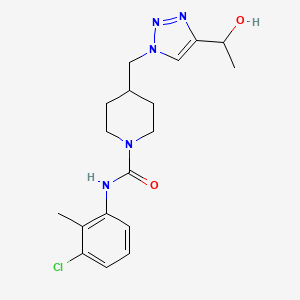 molecular formula C18H24ClN5O2 B6119677 N-(3-chloro-2-methylphenyl)-4-[[4-(1-hydroxyethyl)triazol-1-yl]methyl]piperidine-1-carboxamide 