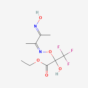 molecular formula C9H13F3N2O5 B6119683 ethyl 3,3,3-trifluoro-2-hydroxy-2-[(Z)-[(3E)-3-hydroxyiminobutan-2-ylidene]amino]oxypropanoate 