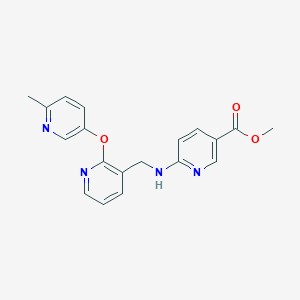 molecular formula C19H18N4O3 B6119699 Methyl 6-[[2-(6-methylpyridin-3-yl)oxypyridin-3-yl]methylamino]pyridine-3-carboxylate 