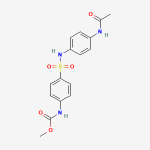 molecular formula C16H17N3O5S B6119775 methyl N-[4-[(4-acetamidophenyl)sulfamoyl]phenyl]carbamate 