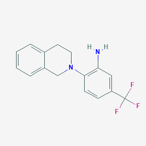 molecular formula C16H15F3N2 B061198 2-(3,4-dihydroisoquinolin-2(1H)-yl)-5-(trifluoromethyl)aniline CAS No. 175134-94-8