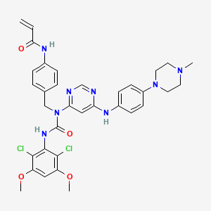 molecular formula C34H36Cl2N8O4 B611983 FIIN-3 