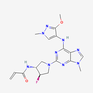 molecular formula C18H22FN9O2 B611985 Mavelertinib CAS No. 1776112-90-3