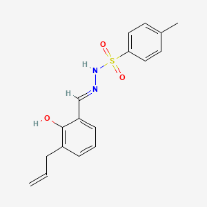 molecular formula C17H18N2O3S B6119993 N-[(E)-(2-hydroxy-3-prop-2-enylphenyl)methylideneamino]-4-methylbenzenesulfonamide 