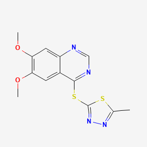 2-((6,7-Dimethoxyquinazolin-4-yl)thio)-5-methyl-1,3,4-thiadiazole
