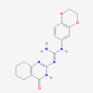 molecular formula C17H19N5O3 B6120029 N-(2,3-DIHYDRO-1,4-BENZODIOXIN-6-YL)-N'-(4-OXO-1,4,5,6,7,8-HEXAHYDROQUINAZOLIN-2-YL)GUANIDINE 