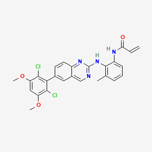 N-(2-((6-(2,6-dichloro-3,5-dimethoxyphenyl)quinazolin-2-yl)amino)-3-methylphenyl)acrylamide