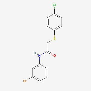 molecular formula C14H11BrClNOS B6120188 N-(3-bromophenyl)-2-[(4-chlorophenyl)sulfanyl]acetamide CAS No. 6188-24-5