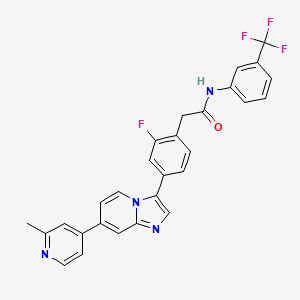 molecular formula C28H20F4N4O B612025 LY2457546 CAS No. 908265-94-1