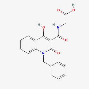 molecular formula C19H16N2O5 B612031 2-(1-Benzyl-4-hydroxy-2-oxo-1,2-dihydroquinoline-3-carboxamido)acetic acid CAS No. 931398-72-0
