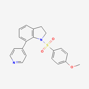 molecular formula C20H18N2O3S B612034 1-(4-Methoxyphenylsulfonyl)-7-(pyridin-4-yl)indoline CAS No. 1254363-89-7