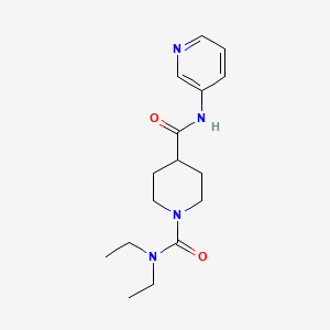 molecular formula C16H24N4O2 B6120350 N1,N1-diethyl-N4-(pyridin-3-yl)piperidine-1,4-dicarboxamide 