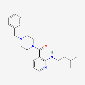 B612045 (4-Benzylpiperazin-1-yl)(2-(isopentylamino)pyridin-3-yl)methanone CAS No. 1270138-40-3