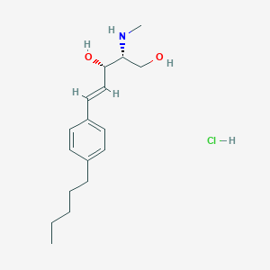 molecular formula C17H28ClNO2 B612055 2-(Methylamino)-5-(4-pentylphenyl)pent-4-ene-1,3-diol;hydrochloride CAS No. 1072443-89-0