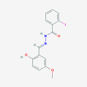 molecular formula C15H13IN2O3 B6120770 N-[(E)-(2-hydroxy-5-methoxyphenyl)methylideneamino]-2-iodobenzamide 