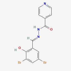 molecular formula C13H9Br2N3O2 B6120808 N'-[(E)-(3,5-dibromo-2-hydroxyphenyl)methylidene]pyridine-4-carbohydrazide 