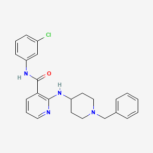 molecular formula C24H25ClN4O B612116 2-(1-Benzylpiperidin-4-ylamino)-N-(3-chlorophenyl)nicotinamide CAS No. 1346265-80-2