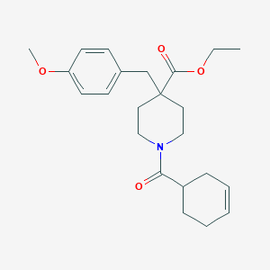 molecular formula C23H31NO4 B6121173 Ethyl 1-(cyclohex-3-ene-1-carbonyl)-4-[(4-methoxyphenyl)methyl]piperidine-4-carboxylate 