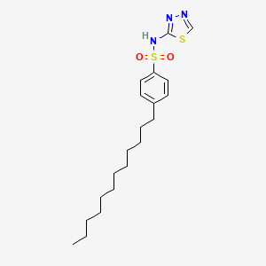 molecular formula C20H31N3O2S2 B612130 4-dodecyl-N-(1,3,4-thiadiazol-2-yl)benzenesulfonamide CAS No. 1191951-57-1