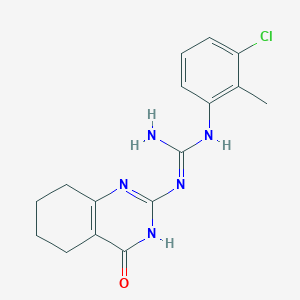 molecular formula C16H18ClN5O B6121313 N-(3-chloro-2-methylphenyl)-N'-(4-oxo-3,4,5,6,7,8-hexahydroquinazolin-2-yl)guanidine 