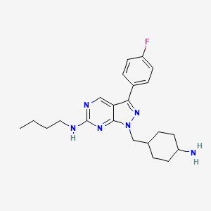 molecular formula C22H29FN6 B612134 unc569 