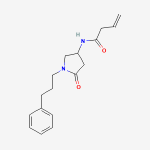 molecular formula C17H22N2O2 B6121460 N-[5-oxo-1-(3-phenylpropyl)-3-pyrrolidinyl]-3-butenamide 