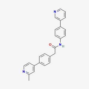 molecular formula C25H21N3O B612155 2-(4-(2-methylpyridin-4-yl)phenyl)-N-(4-(pyridin-3-yl)phenyl)acetamide CAS No. 1243243-89-1