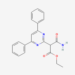 molecular formula C21H19N3O3 B6121671 Ethyl 3-amino-2-(4,6-diphenylpyrimidin-2-yl)-3-oxopropanoate 