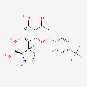 molecular formula C22H19ClF3NO5 B612172 Voruciclib CAS No. 1000023-04-0