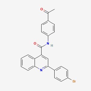 molecular formula C24H17BrN2O2 B6121733 N-(4-acetylphenyl)-2-(4-bromophenyl)quinoline-4-carboxamide 