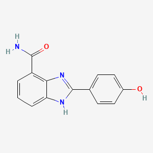 molecular formula C14H11N3O2 B612174 2-(4-Hydroxyphenyl)-1h-Benzimidazole-4-Carboxamide CAS No. 188106-83-4