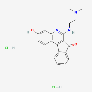 molecular formula C20H20ClN3O2 B612182 6-[2-(dimethylamino)ethylamino]-3-hydroxyindeno[2,1-c]quinolin-7-one;hydrochloride CAS No. 174634-09-4