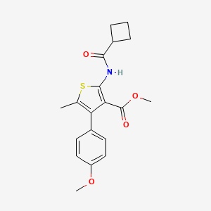 molecular formula C19H21NO4S B6121897 METHYL 2-CYCLOBUTANEAMIDO-4-(4-METHOXYPHENYL)-5-METHYLTHIOPHENE-3-CARBOXYLATE 