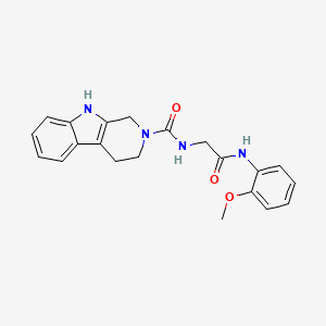 molecular formula C21H22N4O3 B6121917 N-{2-[(2-methoxyphenyl)amino]-2-oxoethyl}-1,3,4,9-tetrahydro-2H-beta-carboline-2-carboxamide 
